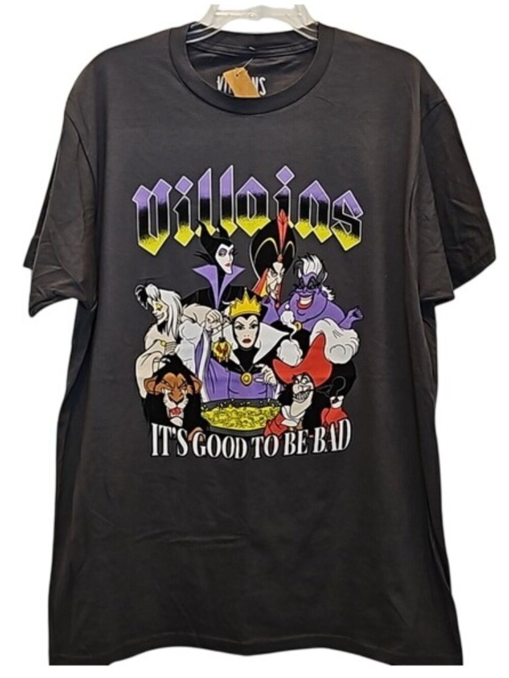 Disney Villains Short Sleeve Tee New Unisex Large "It's Good To Be Bad"
